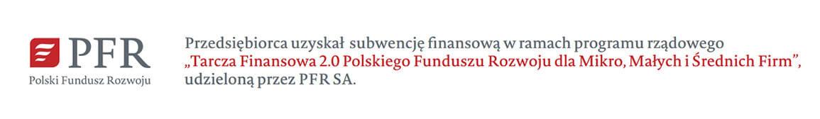Wczasy w Łebie, PFR - Tarcza Finansowa 2.0